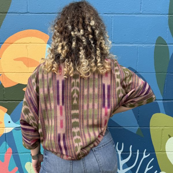 Cotton Ikat Butterfly Top