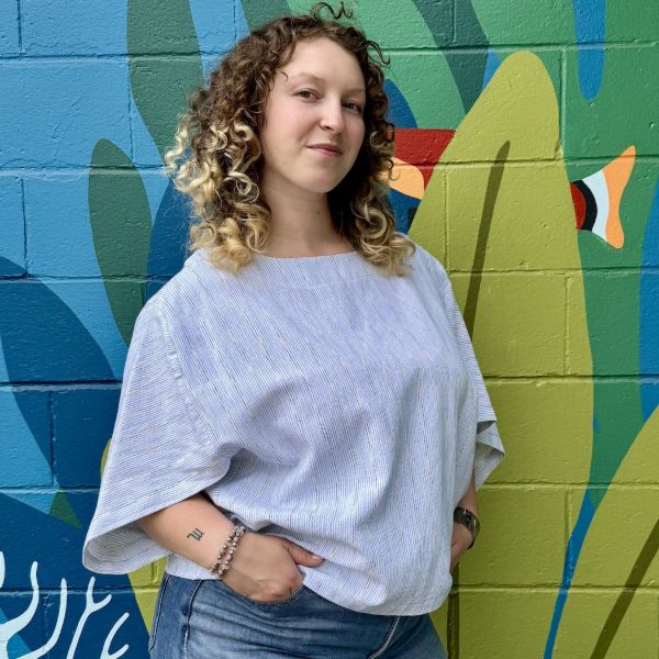 Cotton Ikat Butterfly Top