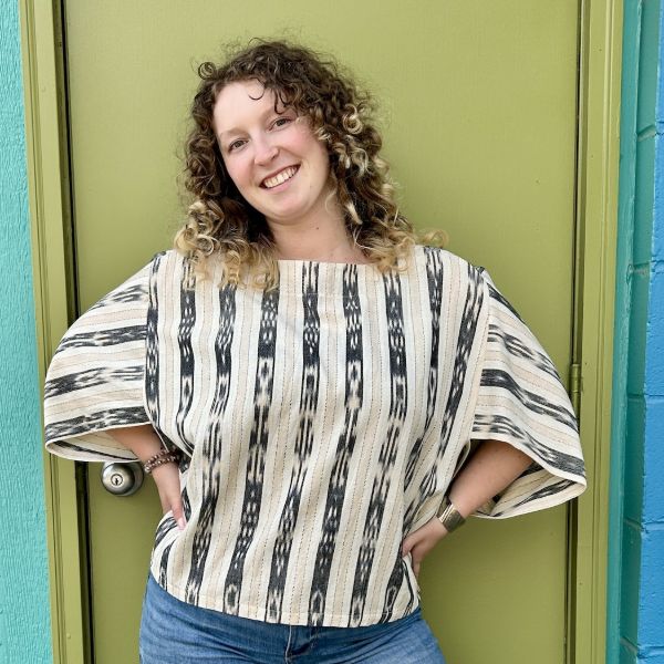 Cotton Ikat Butterfly Top