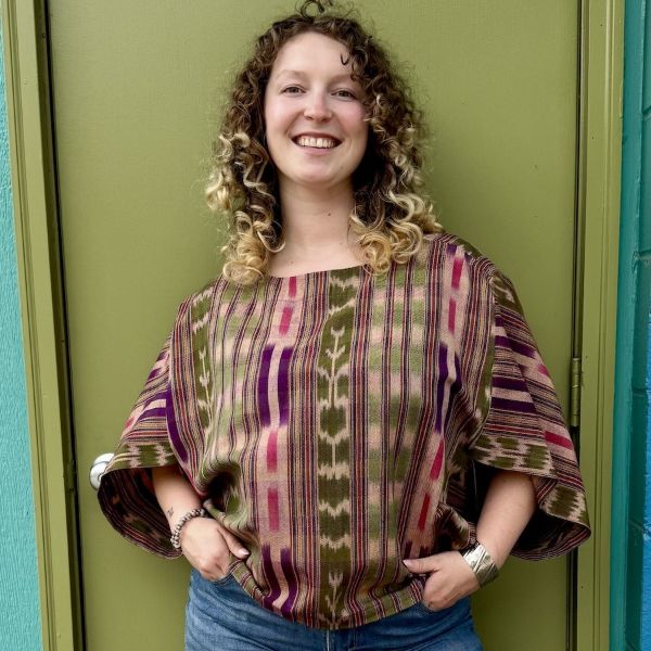 Cotton Ikat Butterfly Top