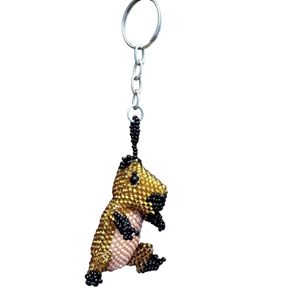 Capybara Beaded Keychain