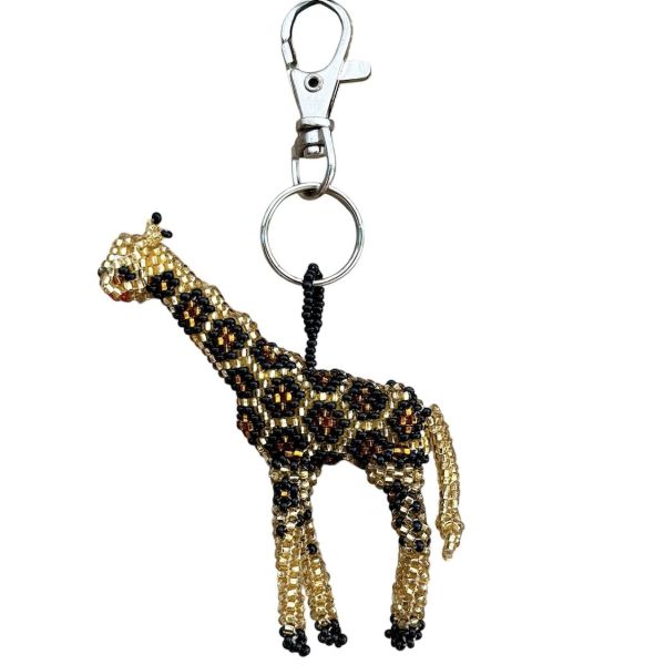 Giraffe Beaded Bag Charm