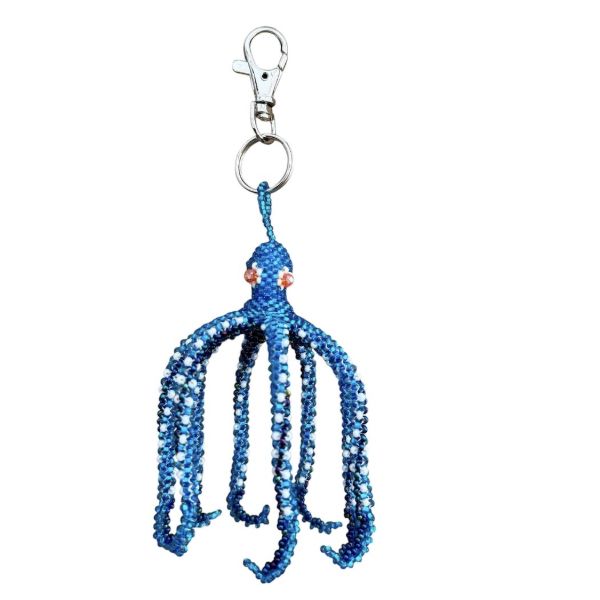Octopus Beaded Bag Charm