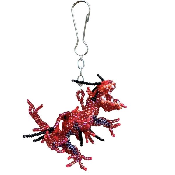 Dragon Beaded Bag Charm