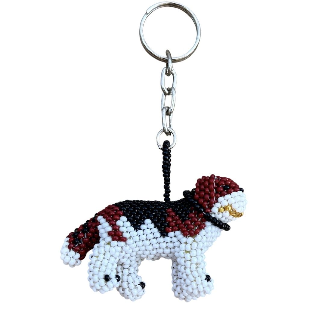 St. Bernard Beaded Keychain