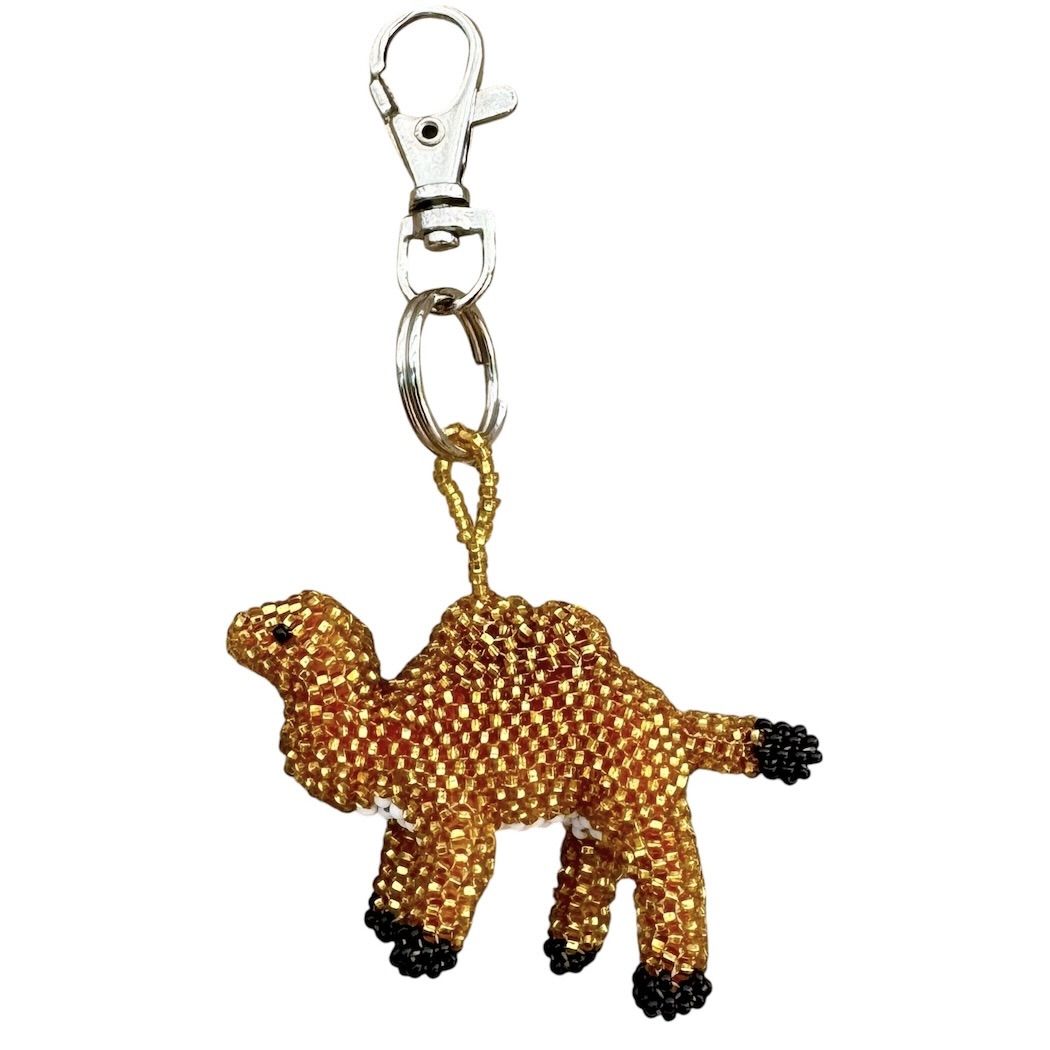 Camel Beaded Bag Charm