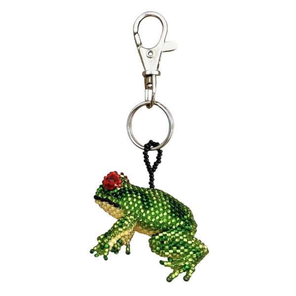 Frog Beaded Bag Charm