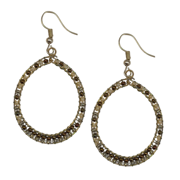 Gancho Beaded Hoop Earrings