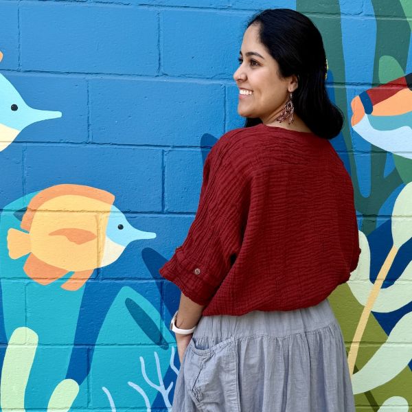 Cotton Gauze Safari Top