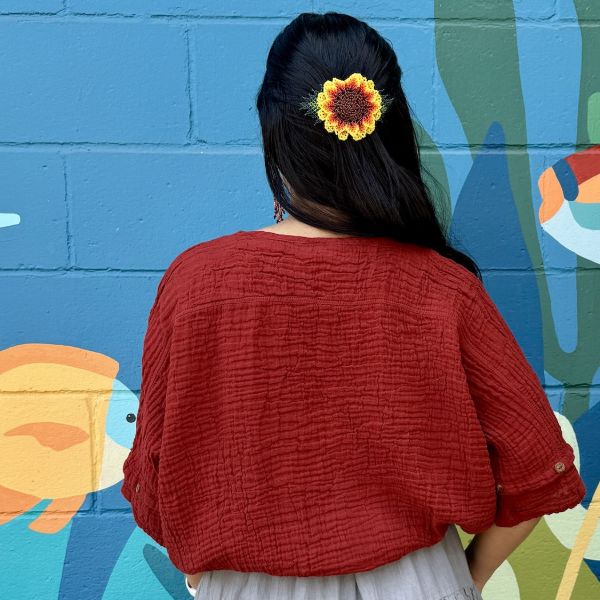 Cotton Gauze Safari Top