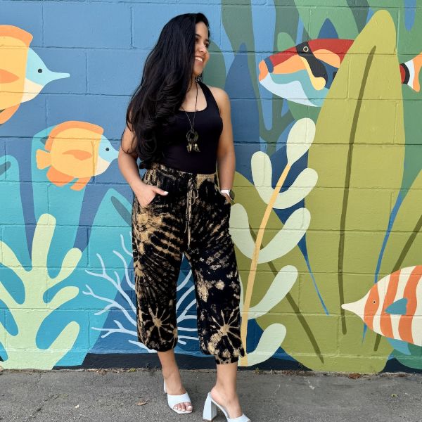 Cropped Jenny Tie Dye Jogger Pants