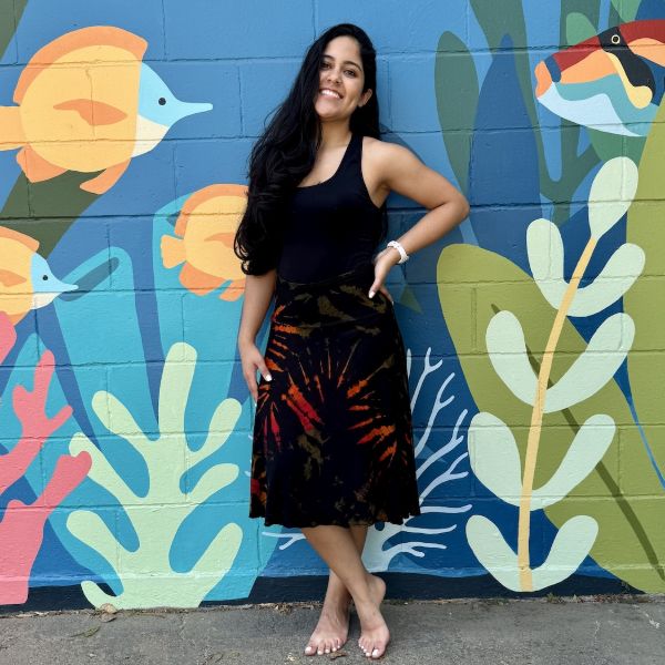 Tie Dye Flared Dance Skirt