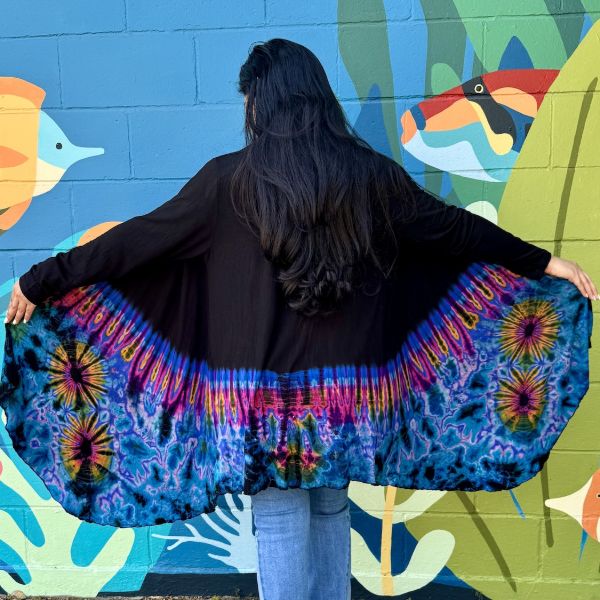 Tie Dye Waterfall Cardigan