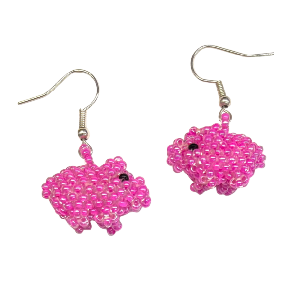 Piggy Beaded Earrings