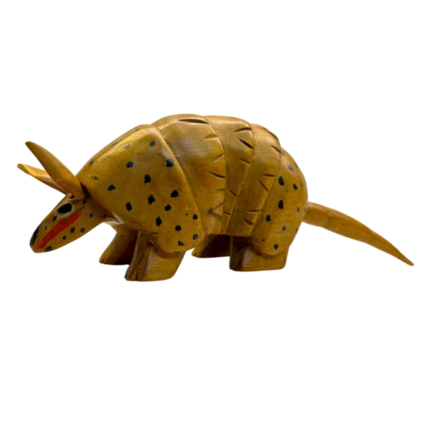 Hand-Carved Wooden Armadillo