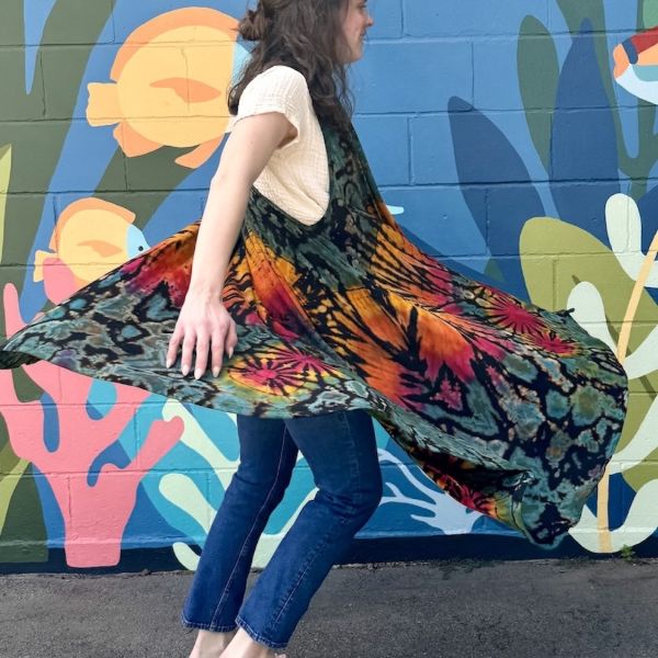 Tie Dye Waterfall Vest