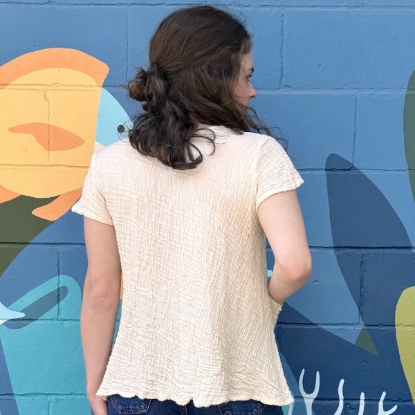 Frankie Cotton Gauze Short Sleeve Swing Top