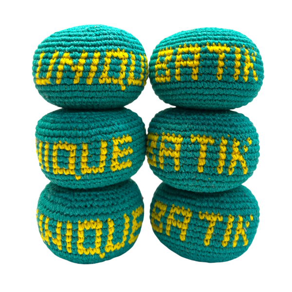 Multicolor Crocheted Footbag Ball