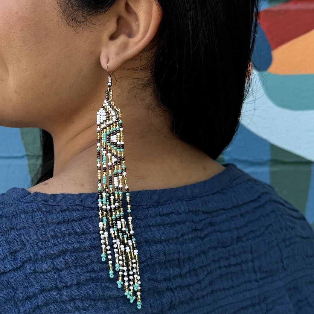 Heron Beaded Earrings