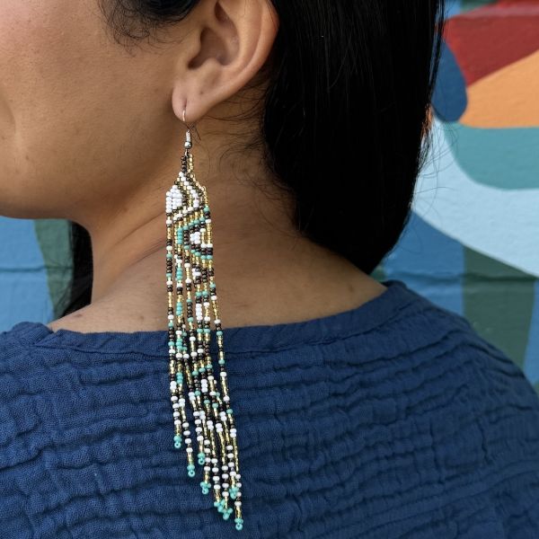 Heron Beaded Earrings