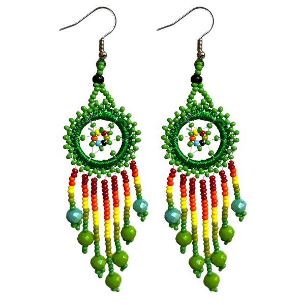 Dream Catcher Beaded Earrings