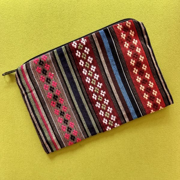 Woven Geometric Pouch