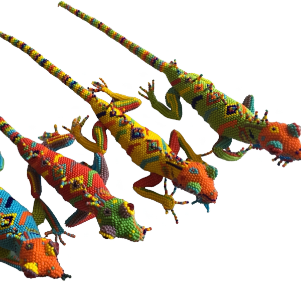 Hand Beaded Iguana
