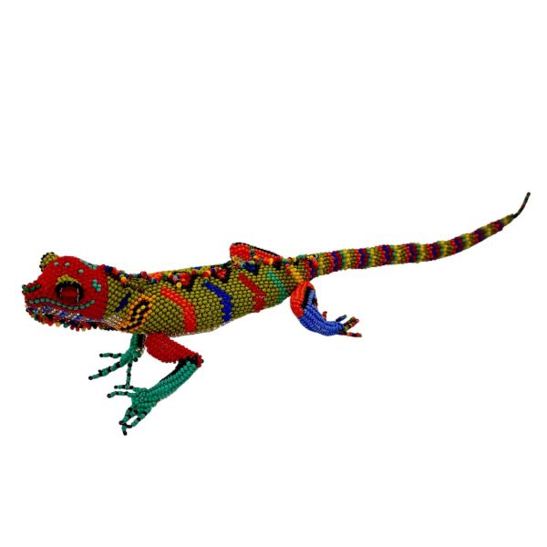 Hand Beaded Iguana
