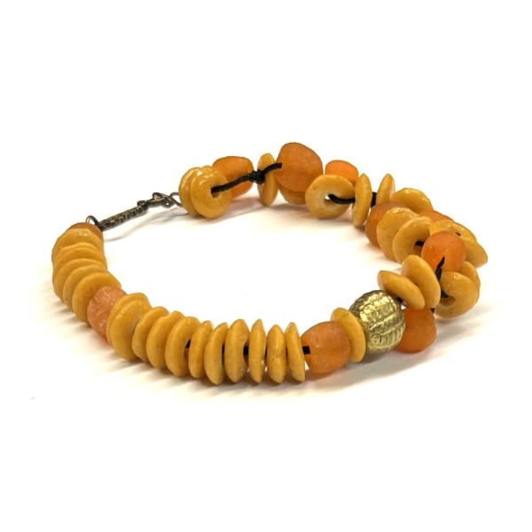 Half-Half Glass Bead Bracelet