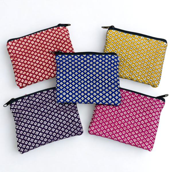 Florecita Woven Cotton Coin Purse