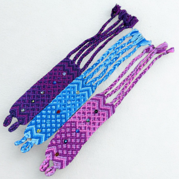 Wide Crystal Friendship Bracelet