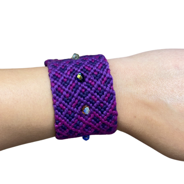 Wide Crystal Friendship Bracelet