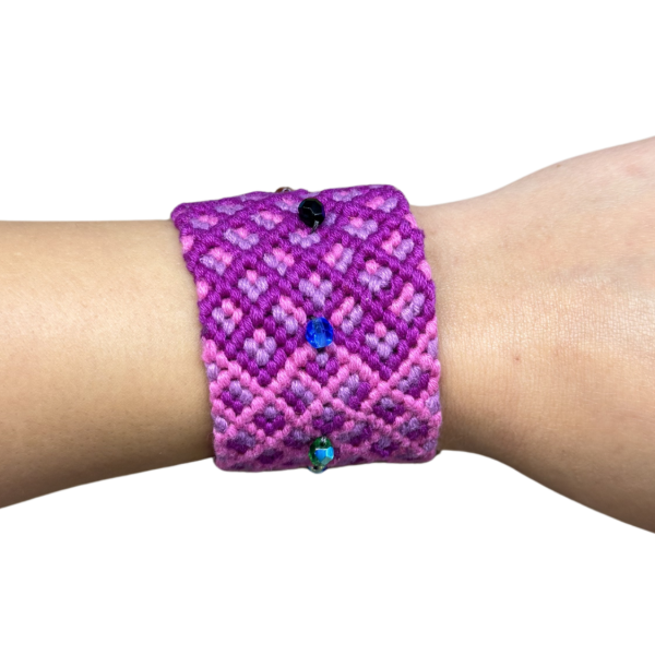 Wide Crystal Friendship Bracelet