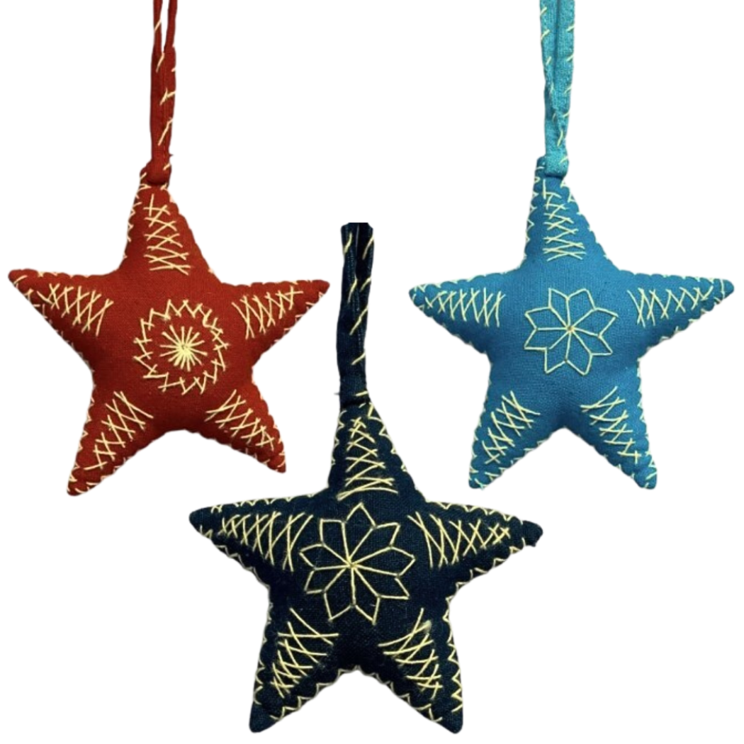 Super Star Hand Stitched Ornament