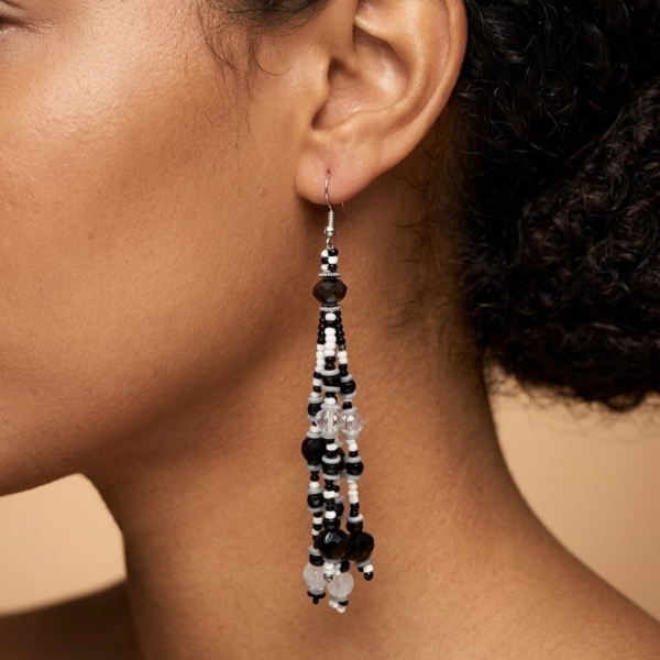 Spool Beaded Earrings