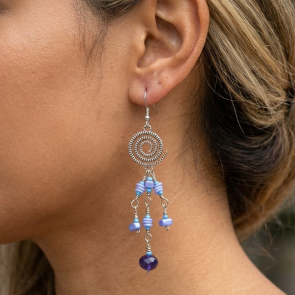 Spiral Charm Earrings