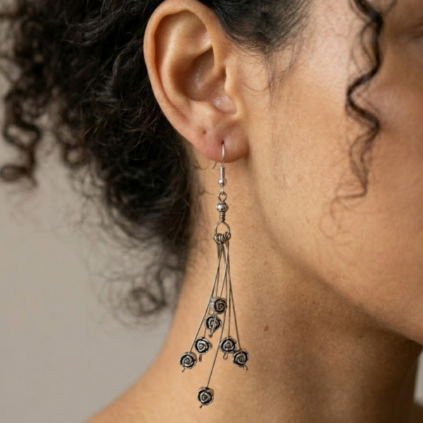 Rose Bouquet Earrings
