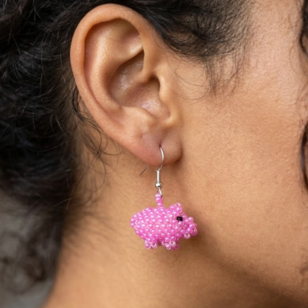 Piggy Beaded Earrings