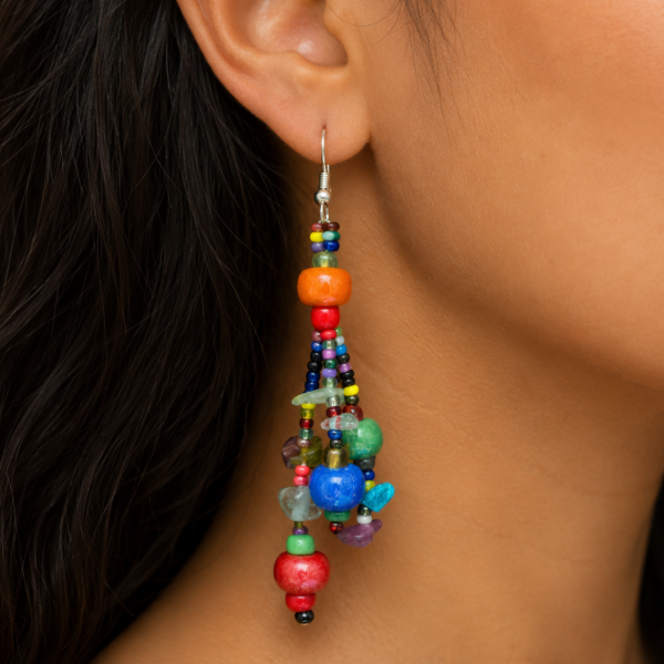Multistrand Beaded Earrings
