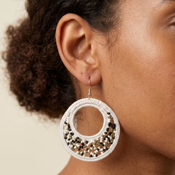 Lupita Beaded Hoop Earrings