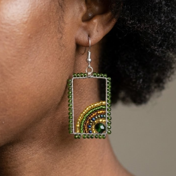 Geometric Beaded Earrings