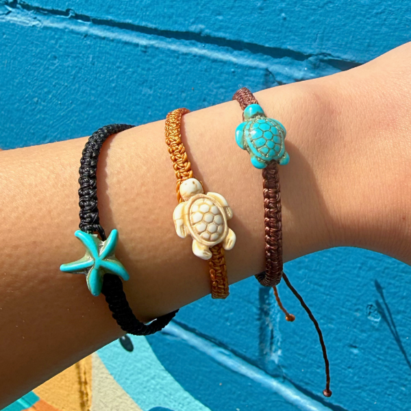 Sea Turtle Pull Cord Bracelet