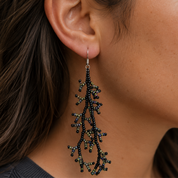 Caribou Two Strand Beaded Earrings