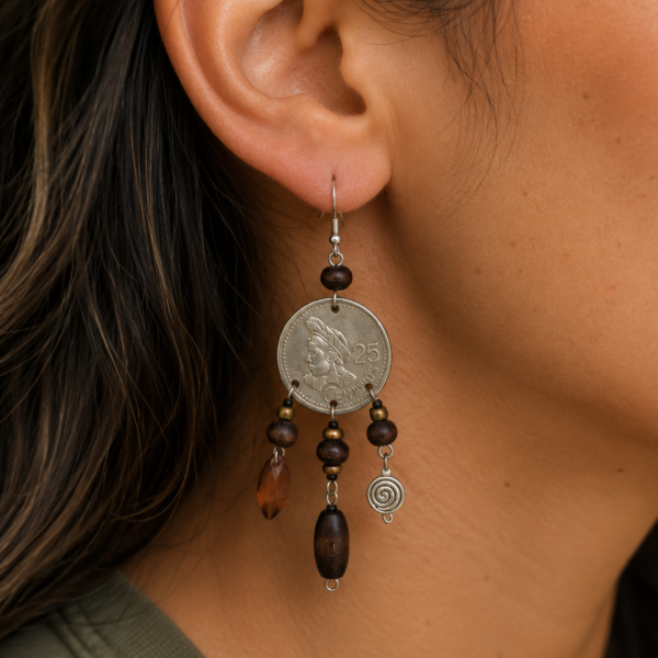 Centavos Coin Charm Earrings