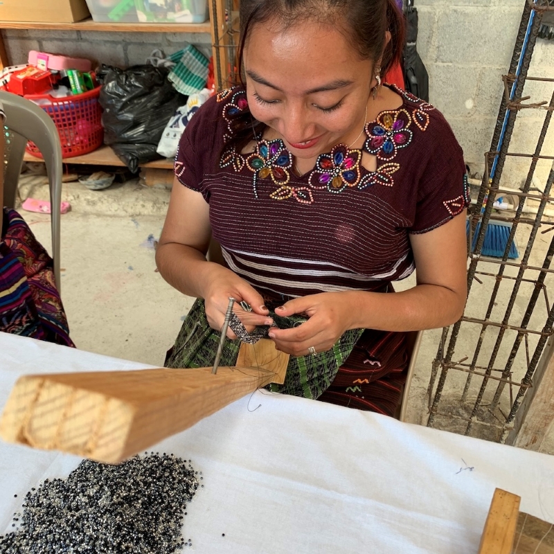 Creating a beaded lanyard