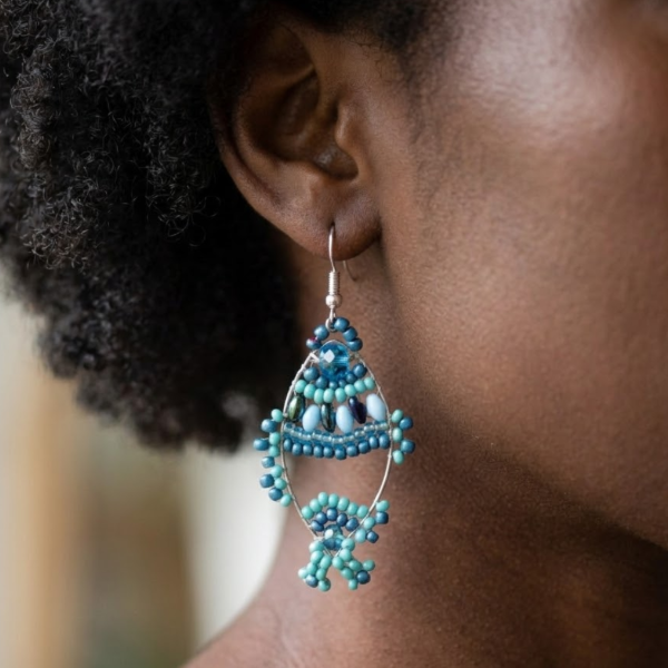 Butterfly Fish Beaded Earrings