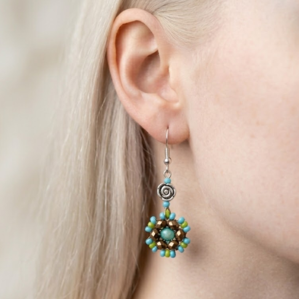 Blossom Beaded Dangle Earrings