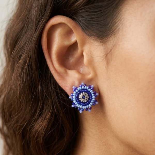 Beaded Stud Earrings