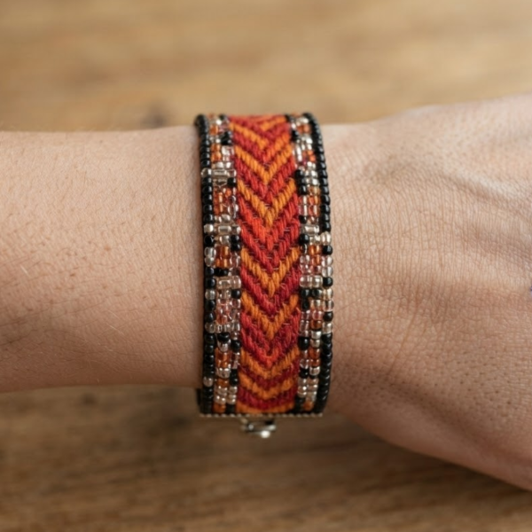 Arrow Beaded Woven Bracelet