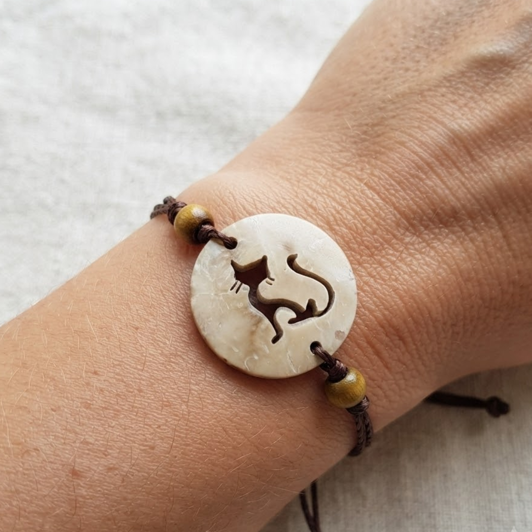 Coco Cat Adjustable Pull Cord Bracelet